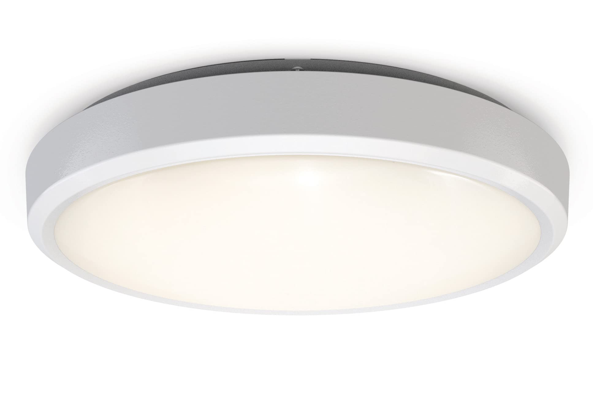 4lite Smart Circular Ceiling Light (White) 1160lm IP54 Rated Surface Mounted Ceiling or Wall Bulkhead Lighting Fixture with Smart Lighting - 4L1/3321-4 Yr Guarantee