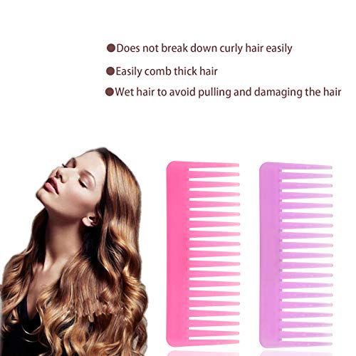 Wide Tooth Comb for Curly Hair Wet Dry Hair, No Handle Detangler Comb