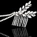 Yean Wedding Hair Combs Clip Silver Rhinestones Bridal Head Chain Accessories for Women Brides and Bridesmaids