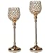 VINCIGANT Pack of 2 Gold Pillar Candle Hoders,Candlesticks Centerpieces for Wedding Party Dinner Centerpiece Decoration (Gift Boxed)