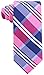 Buffalo Plaid for Men - Woven Necktie - Blue and Pink