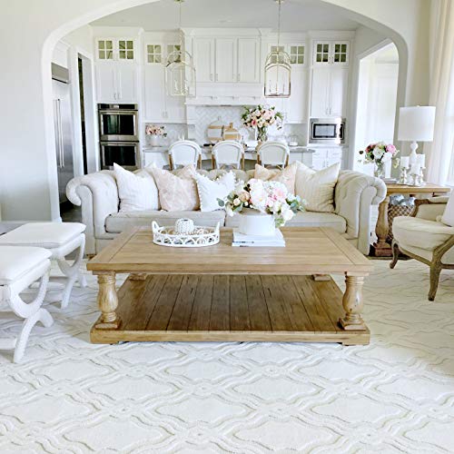 My Texas House by Orian Indoor/Outdoor Cotton Blossom Area Rug, 9' x 13', Natural Pricepulse