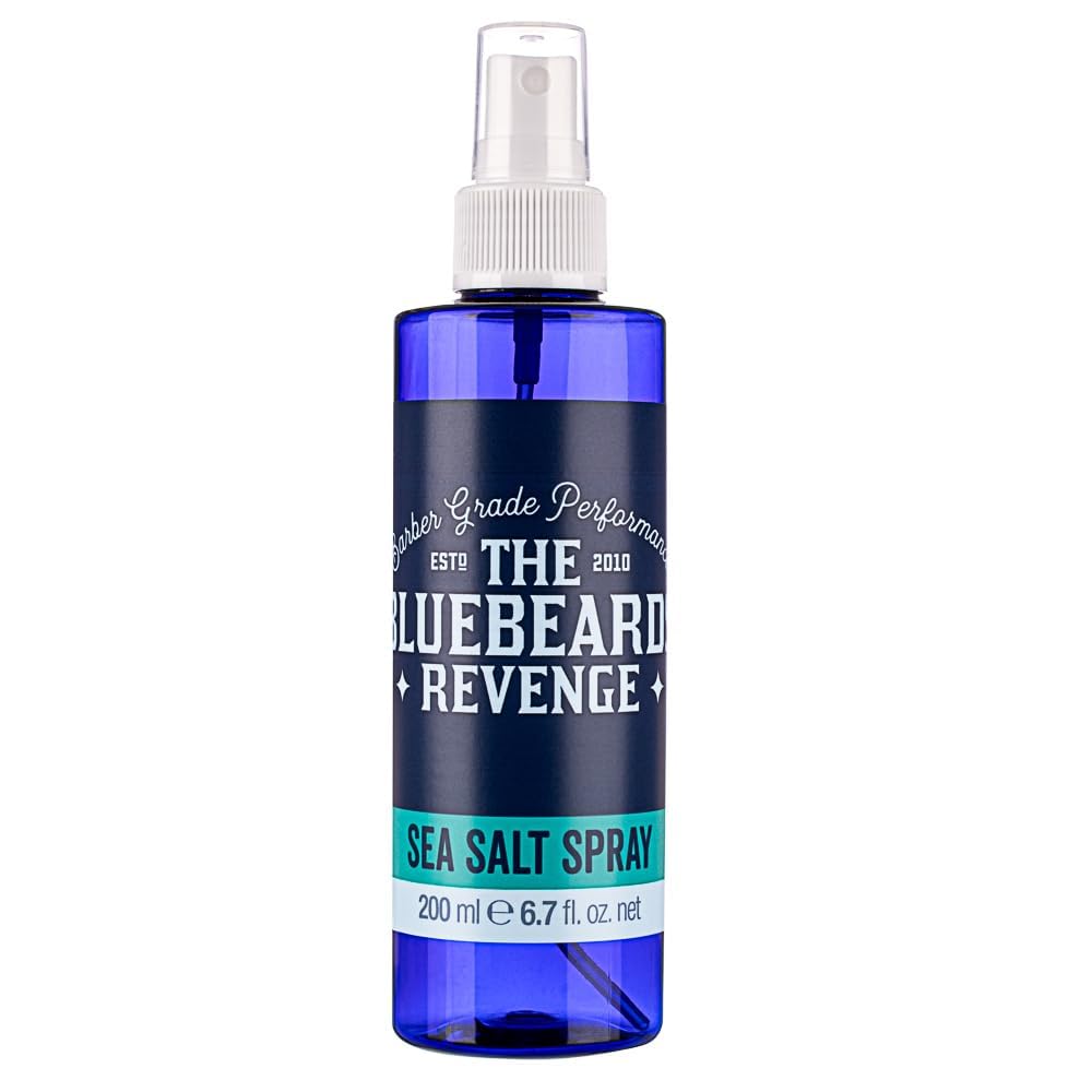 The Bluebeards Revenge Sea Salt Spray. Men’s Texturising Hair Spray for Volume, Hold & Matte Finish. Beach Effect Styling Spray. Vegan Grooming Product. 200ml