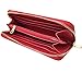 RFID Blocking Wallet Classic Clutch Leather Wallet Card Holder Purse Handbag,red