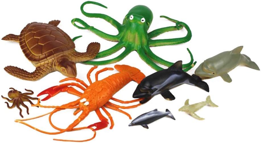 8pcs Sea Animal Toys Plastic Ocean Figures Realistic Model Similation