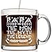 Papa The Man The Myth The Legend - Glass Coffee Mug, 13 oz