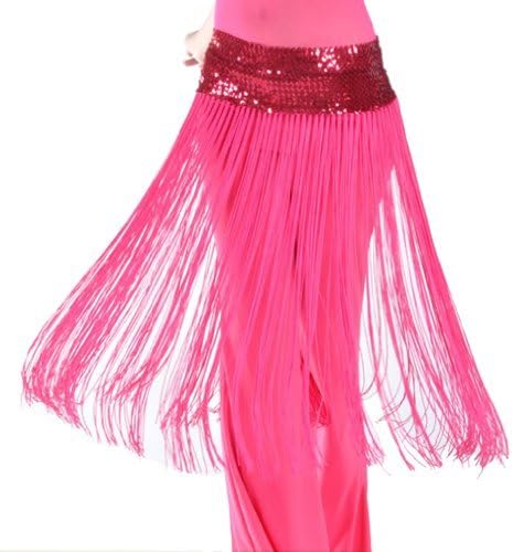 Homubelly Handmade Belly Dance Dancing Hip scarf, Sequined Fringe Skirt-Hip Scarf Wrap