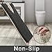 Yimobra Toilet Rug U Shaped Washable 24x20 Inch - Ultra Soft Absorbent Chenille Bath Rugs for Toilet, Quick Dry & Machine Washable, Non Slip Contour Bathroom Mat, Dark Gray