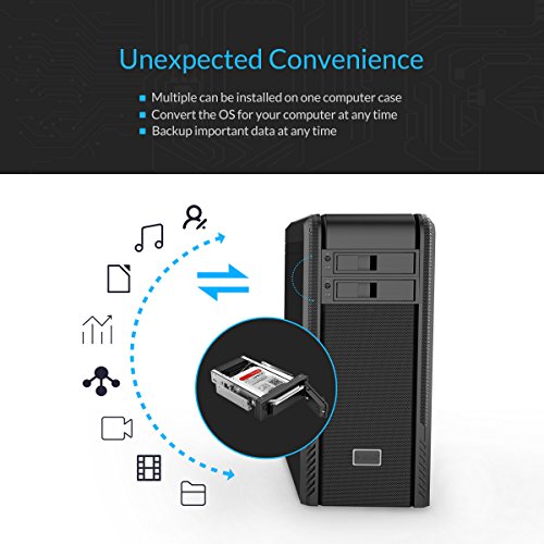 ORICO CD-ROM Space internal 3.5 inch SATA HDD Frame/Mobile Rack Internal HDD Case - Black (1106SS)