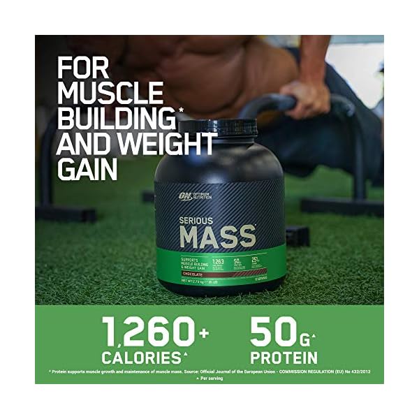 Optimum Nutrition Serious Mass Protein Powder High Calorie Mass Gainer with Vitamins, Creatine Monohydrate and Glutamine…