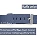 Fitbit Flex Adjustable Wristband - Fitbit Flex Silicone Replacement Secure Band with Chrome Watch Clasp and Fastener Buckle - Fix the Tracker Fall Off Problem (Navy x 1)