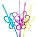 ISusser 50pcs Crazy Loop Straws, Christmas Straws, Crazy Reusable Drinking Straws In Assorted Colors, Great For Parties, Carnivals, Fun, BPA FREE