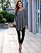 Hotouch Womens Long Sleeve Blouse Shirts Solid Casual Blouses Shirt (Grey XL)