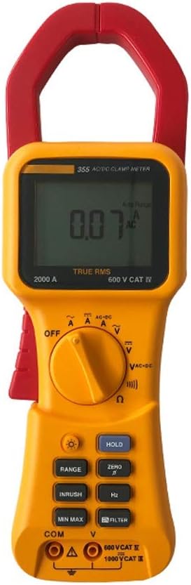 Multimeter 355 True RMS Clamp-Meter 2000A AC/DC Conductors To 58mm Voltage Frequency And Resistance Measurement XXYHYQHJD