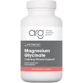 Metabolic Maintenance Magnesium Bisglycinate, 180 Count | 125 mg Highly Absorbable Magnesium Bisglycinate with 25 mg Vitamin C per Serving, Hypoallergenic Formula