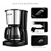 Aicok 10-Cup Thermal Coffeemaker, Drip Coffee Maker with Permanent Coffee Filter, Glass Coffee Pot, Stainless Steel, Black