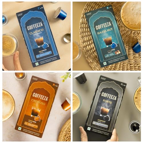 COFFEEZA Value Pack Of 80 Coffee Capsules - Aluminium Coffee Pods | Box Of 8 (80 Capsules)