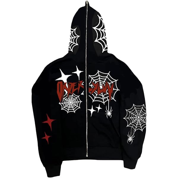 Amazon.com: Yoawdats Women Y2K Skeleton Pattern Zip Up