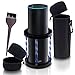 FuturePeak Amazon Echo Plus and UE Boom Speaker Stand: Indoor/Outdoor Stylish Black Holder for Alexa with Carrying Case, Charger Case and Anti-Static Brush