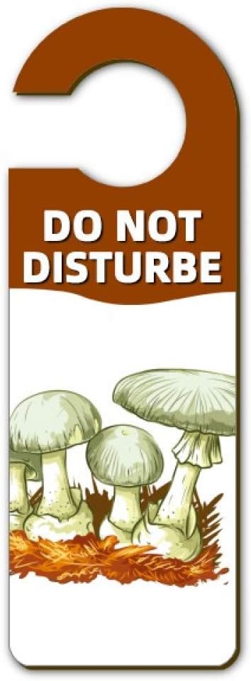 Amazon Co Jp Diythinker デリシャスフレッシュマッシュルームイラスト 警告サイン ハングタグ ドアノブ ルームハンガー プラカード ホーム キッチン