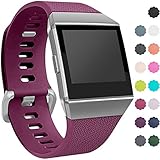 Wepro for Fitbit Ionic Watch Band, Bands Replacement Sport Strap Accessory for Fitbit Ionic Smartwatch, Buckle, Fuchsia, Large