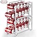 Auledio Stackable Can Rack Organizer For Kitchen Cabinet, Pantry Organization And Storage Dispenser, Holds 36 Soda Cans Or Canned Food, Metal White (Silver)