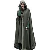 MLAFE Gothic Women's Winter Cloak with Hood - Extended Trench Coat in Harajuku Style