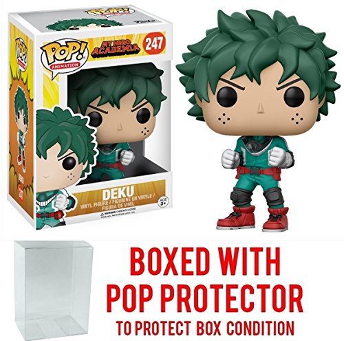 Funko Pop! Anime: My Hero Academia - Deku Vinyl Figure (Bundled with Pop BOX PROTECTOR CASE)