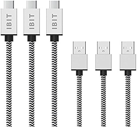 3 x IBIT PowerLine USB-C to USB 3.0 Cable (3ft) with 56k Ohm Pull-up Resistor for USB Type-C Devices Including the new MacBook, ChromeBook Pixel, Nexus 5X, Nexus 6P, Nokia