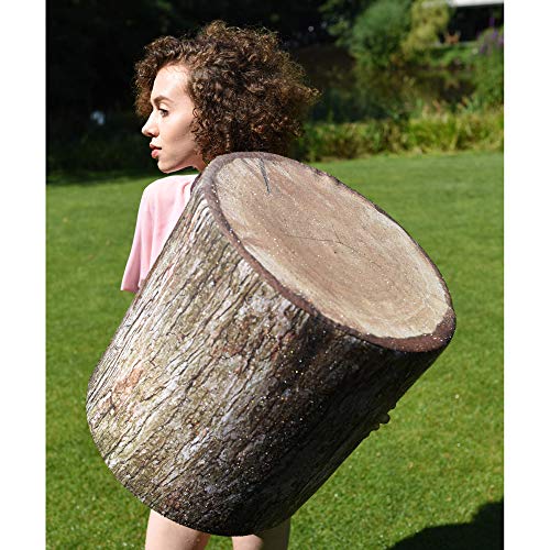 Delsit Woody Outdoor Pouf Ottoman European Made, Lightweight