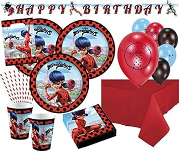 Miraculous Ladybug Fete Deco Anniversaire Enfants 8 Enfants Lady Bug Cat Noir Fete Articles De Fete Maison
