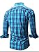 Neleus Men's Cotton Long Sleeve Button Down Plaid Shirts,115,Light Blue,L,EUR XL