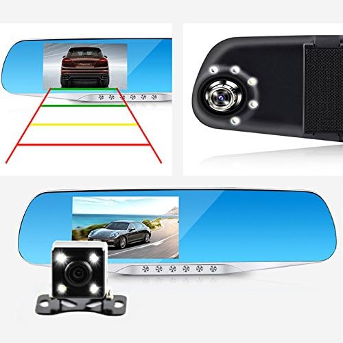 Orentek Night Vision Car Dash Cam, 4.3" LCD FHD 1080p Dual Lens Car Camera Front and Rear. DVR Video Recorder Vehicles Camera(without SD card)