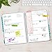 HARDCOVER Academic Planner 2019-2020: (July 2019 Through July 2020) 8.5 Daily Weekly Monthly Planner Yearly Agenda. Bonus Bookmark, Pocket Folder and Sticky Note Set (Pink Marble)