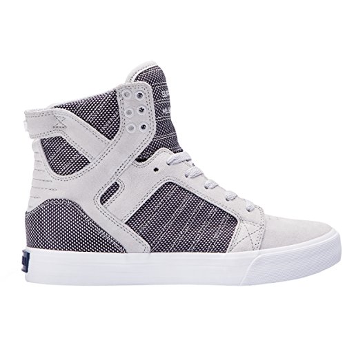 Supra Womens Skytop Shoes, Grey Violet Twotone-White, 9