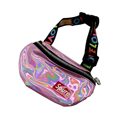 Kids Holographic Fanny Pack Sports Hiking Running Purse Waist Pack Belt Bum Bag