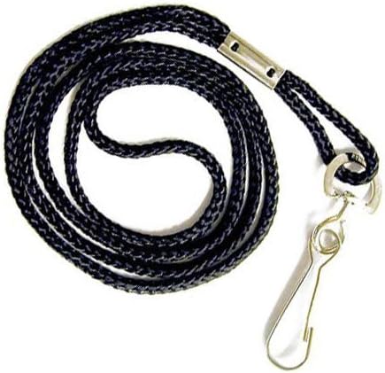 Hdecor Lanyards Round 36" with Swivel Hook Black (100pcs)