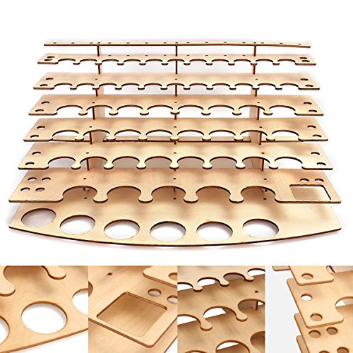 CAVEEN Paint Stand 57 Pots Wooden Acrylic Color Paints Bottle Storage Rack Holder Modular Organizer - Thumbnail 2