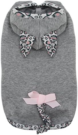 Pet Favorite Leopard Tail Dog Hoodie Dog T Shirt With Harness Hole (X-Large)