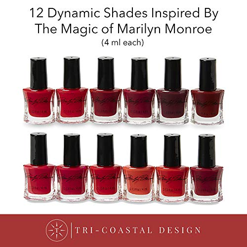 Marilyn Monroe Classic Red 12-Piece Nail Elegance Nail Polish Set (Each Bottle: 0.13 fl oz) with 6 Manicure Tools in a Gift Box by Tri-Coastal Design - Thumbnail 6