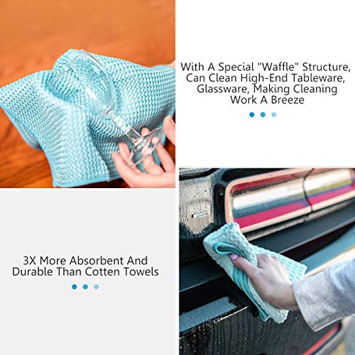 Waffle Weave Towel, Microfiber Waffle Weave Drying Towel Cloth for Car