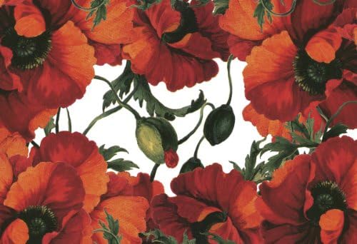 Caskata Studio 40 Count Paper Placemats, Red Papaver