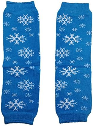 KWC - Christmas Baby Leg Warmer/ Leggings (One Size, Blue Snowfalkes)