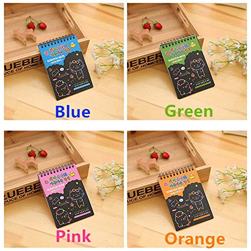 image for OJYUDD 8 Packs Rainbow Scratch Paper, Magic Scratch Art Painting Scrat