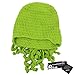 GIANCOMICS Funny Tentacle Octopus Beanie Crochet Knit Beard Hat Fisher Cap Wind Ski Mask Green