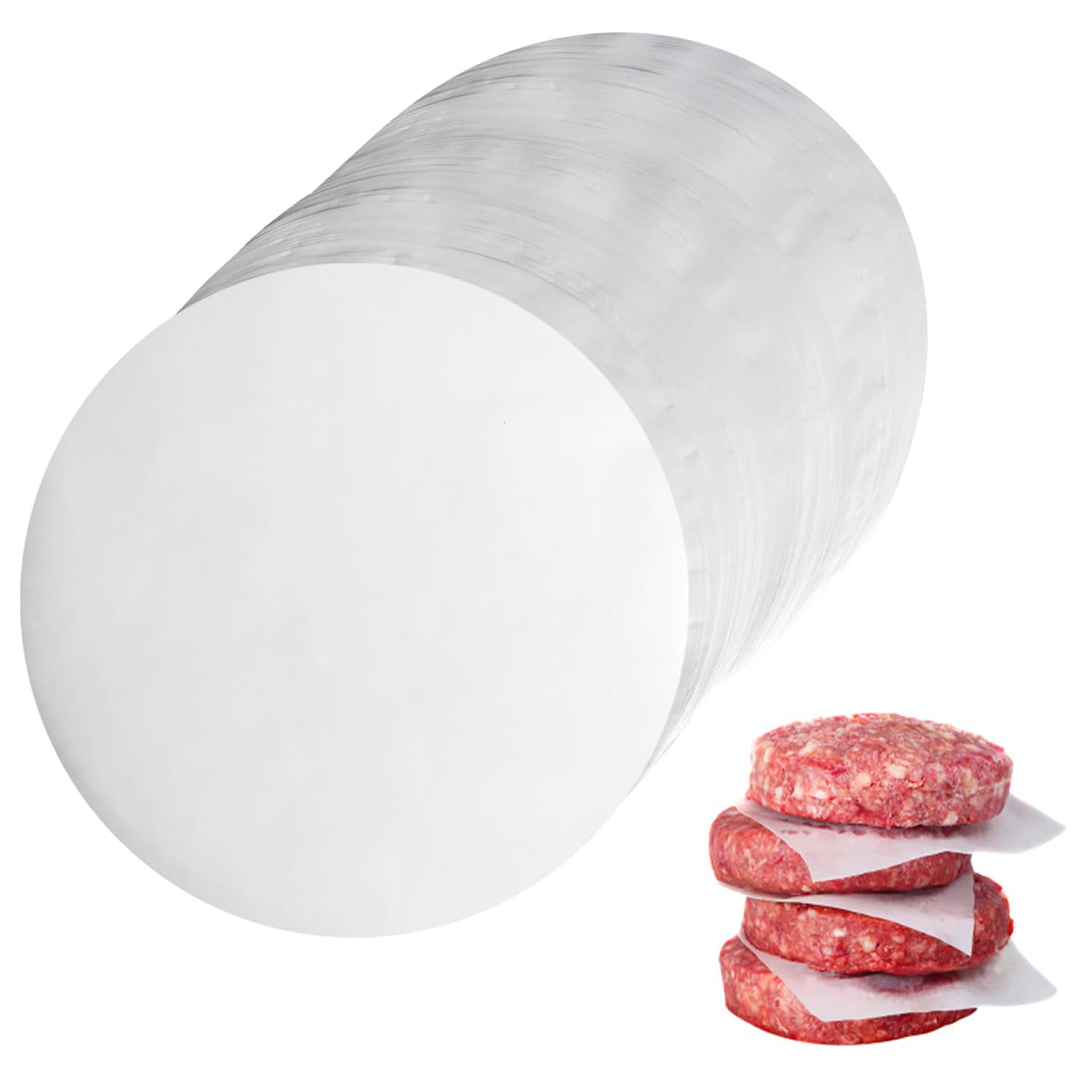 100 Pcs Baking Parchment Paper, Round Cake Liner Baking Circles Non Stick Greaseproof Baking Sheets Paper for Cake Tin Liners, Cooking, Air Fryer, Oven, Springform Cake Tin, Tortilla Press (7 Inch)