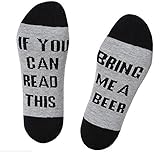 Zmart Unisex Funny Socks IF YOU CAN READ THIS Fun Crew Socks