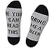 Zmart Unisex Funny Socks IF YOU CAN READ THIS Fun Crew Socks