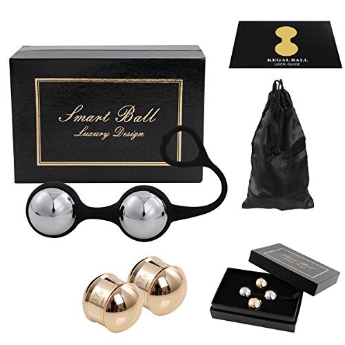 Luxsire Metal Kegel Ball Set 4PCs, Gold & Silver 2021