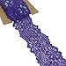 LACE REALM 2.25″×10 Yards Stretch Floral Pattern Lace Ribbon Trim Lace for Headbands Garters Decorating Floral Designing & Crafts (Purple)